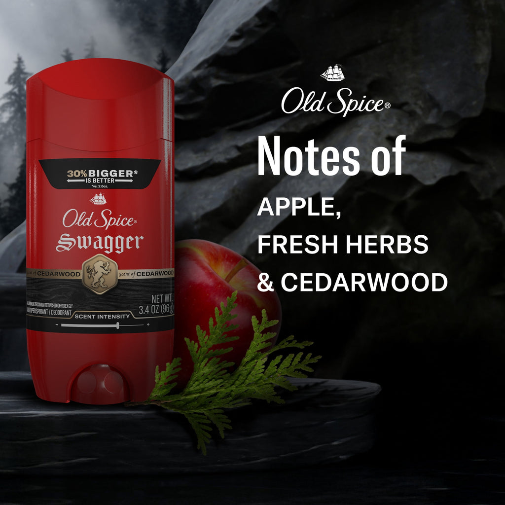 Old Spice Deodorant for Men, Antiperspirant, Swagger, 24/7 Sweat & Odor Protection, 3.4 oz