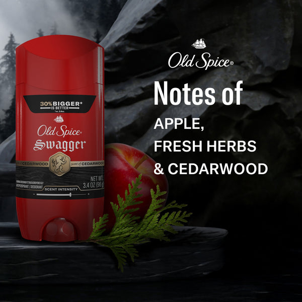 Old Spice Deodorant for Men, Antiperspirant, Swagger, 24/7 Sweat & Odor Protection, 3.4 oz