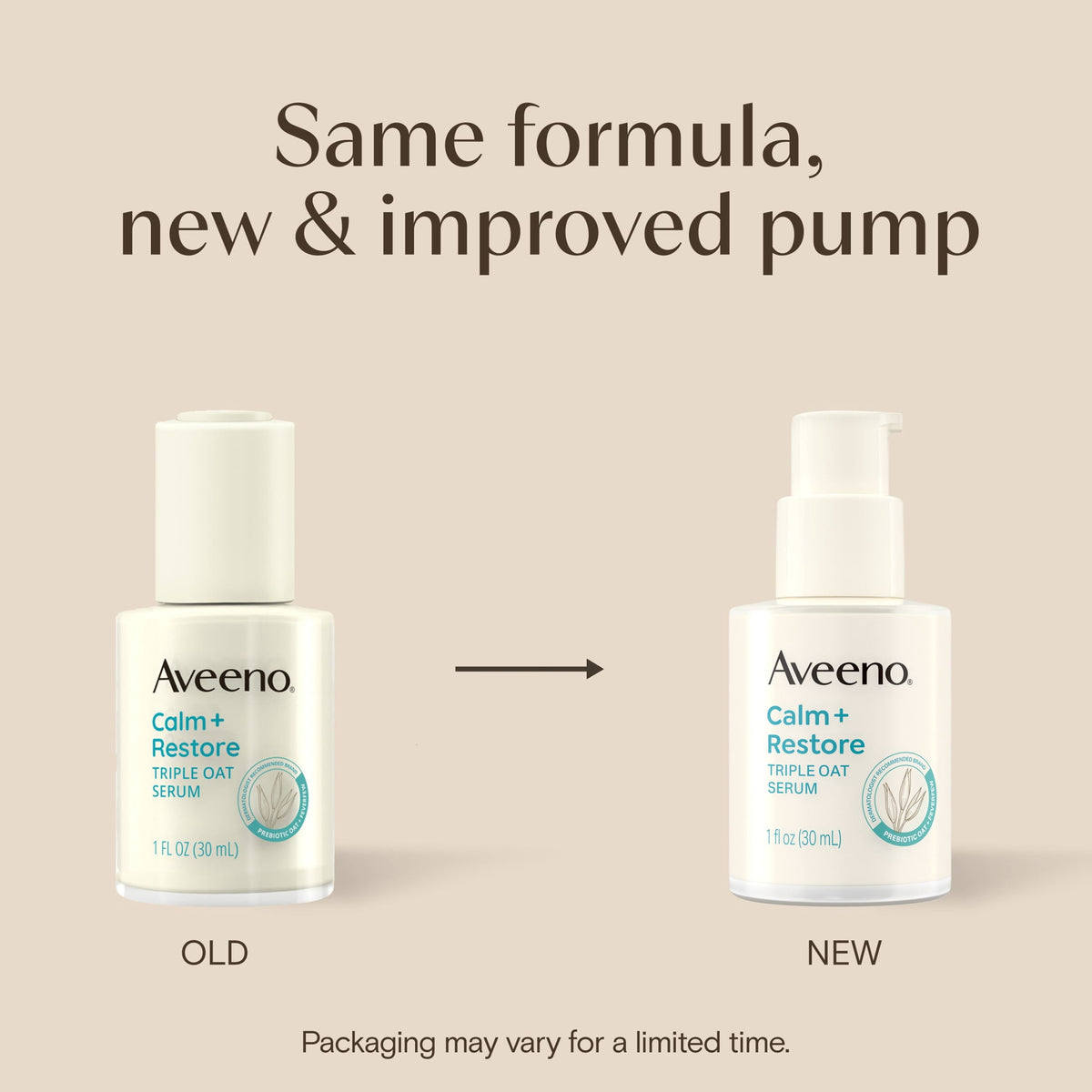 Aveeno Calm + Restore Triple Oat Face Serum, 1 Fl oz