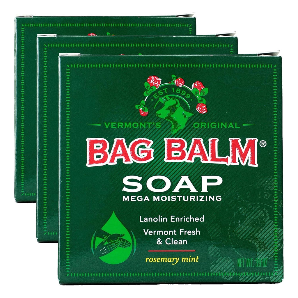 Vermont's Original Bag Balm Mega Moisturizing Bar Soap, Body Wash, 1pk