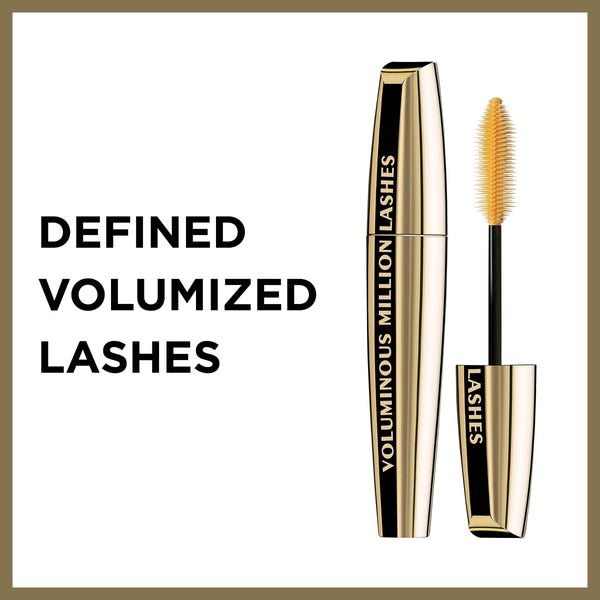 L'Oreal Paris Voluminous Million Lashes Waterproof Mascara, Blackest Black