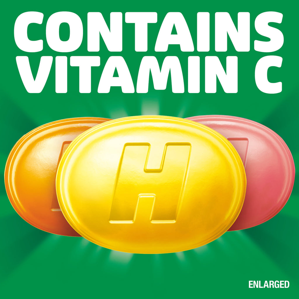 HALLS Defense Assorted Citrus Throat Drops, Vitamin C Dietary Supplements, Value Pack, 80 Drops