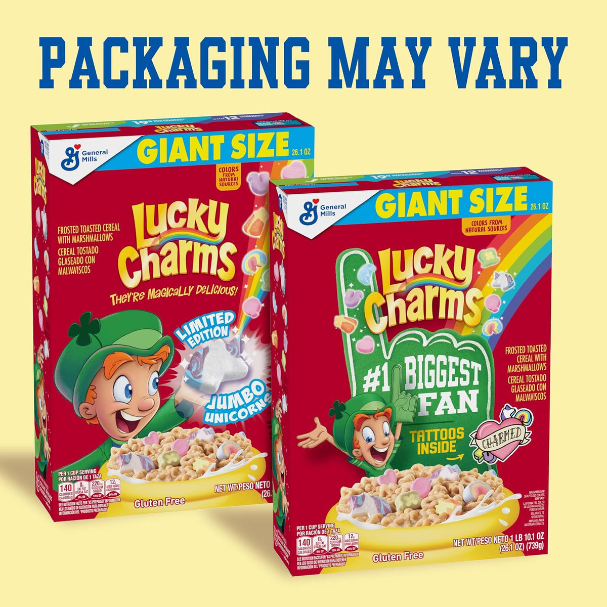 Lucky Charms Gluten Free Cereal with Marshmallows, Giant Size, 26.1 oz