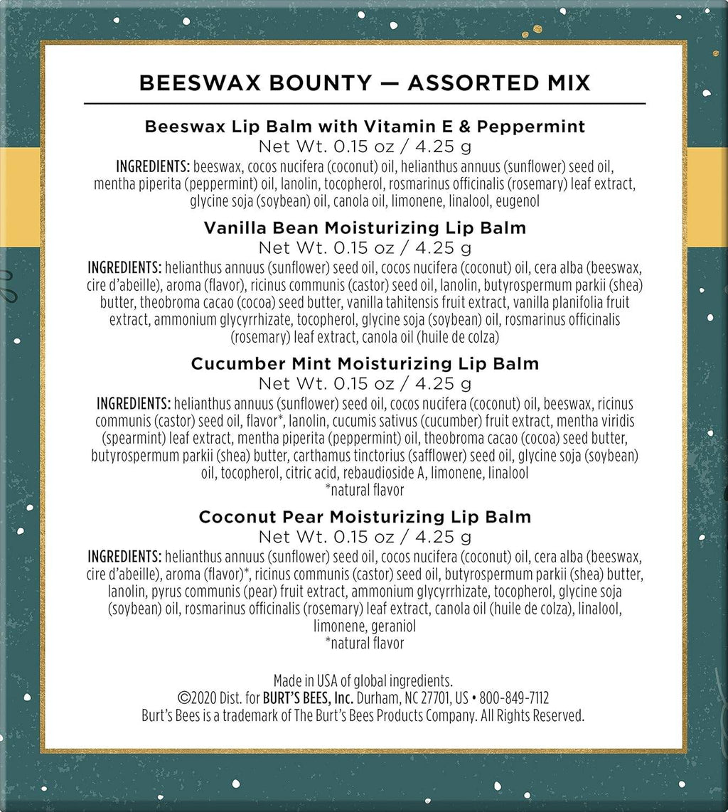 Burt’s Bees Beeswax Bounty Assorted Set Holiday Gift Stocking Stuffer, 1 ea - OTC Shoppe Express