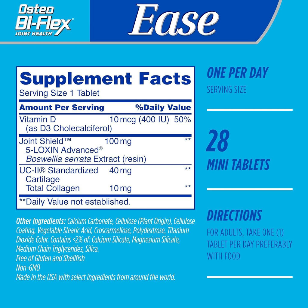 Osteo Bi-Flex Ease Advanced Triple Action, Mini Tablets, 28 ea - OTC Shoppe Express