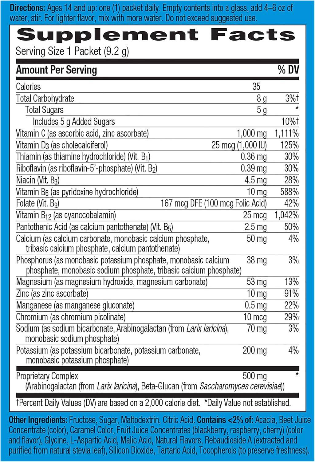 Emergen-C Immune+, System Support with Vitamin D, Raspberry, 10 ea - OTC Shoppe Express