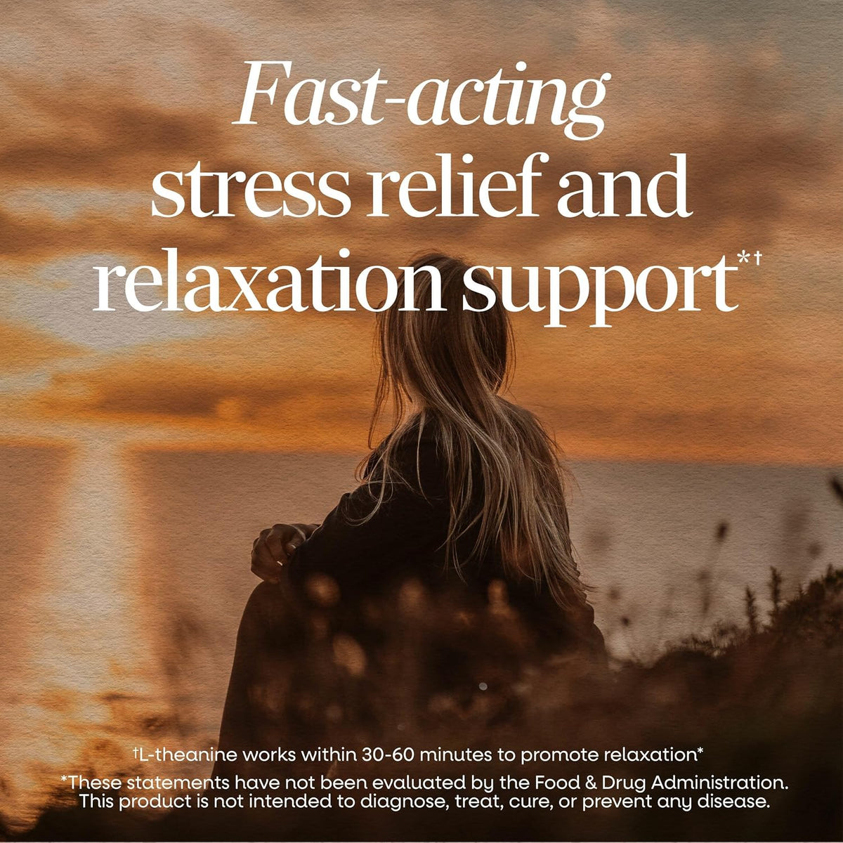 Nature's Way L-Theanine, Stress Relief*, Relaxation Support*, 60 ct