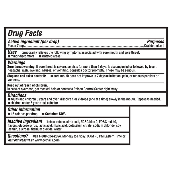 HALLS Soothing Creamy Strawberry Throat Drops, FSA/HSA Eligible, 25 Drops