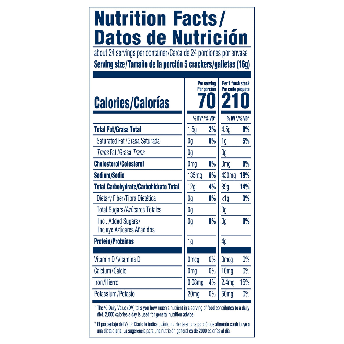Premium Fresh Stacks Original Saltine Crackers, Travel Snacks, 13.6 oz (8 Multi Snack Packs)
