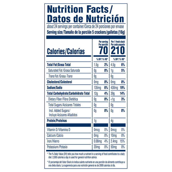 Premium Fresh Stacks Original Saltine Crackers, Travel Snacks, 13.6 oz (8 Multi Snack Packs)