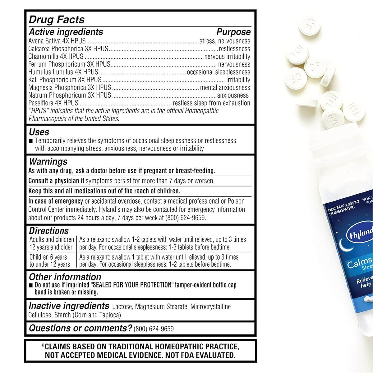 Hyland's Calms Forte Sleep Aid, Tablets, 50 ea - OTC Shoppe Express