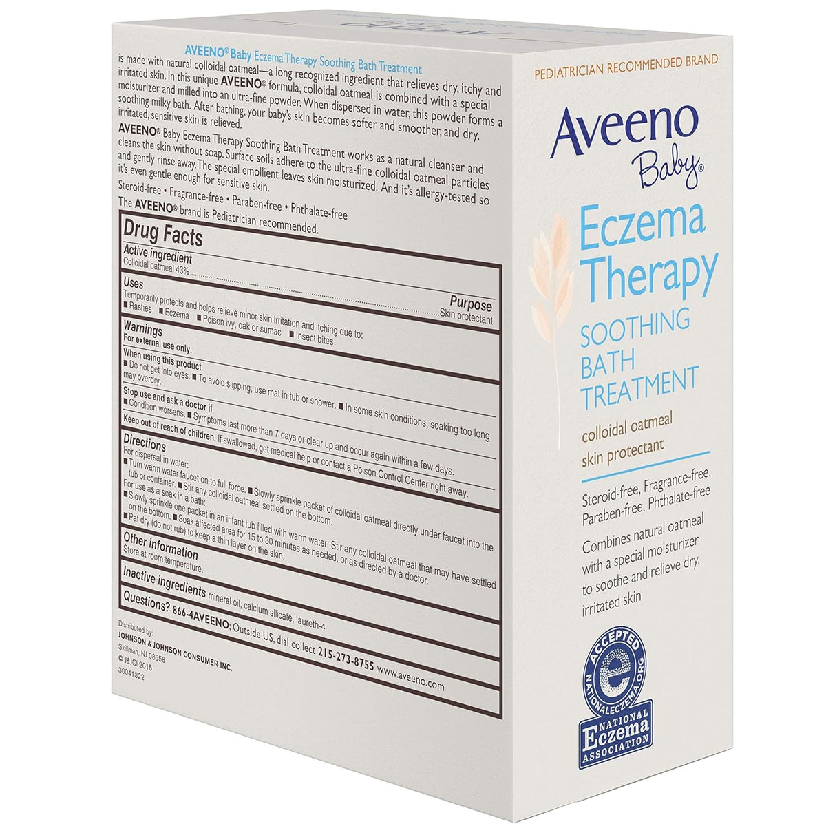 Aveeno Baby Eczema Therapy Soothing Bath Treatment, Packets, 5 ea