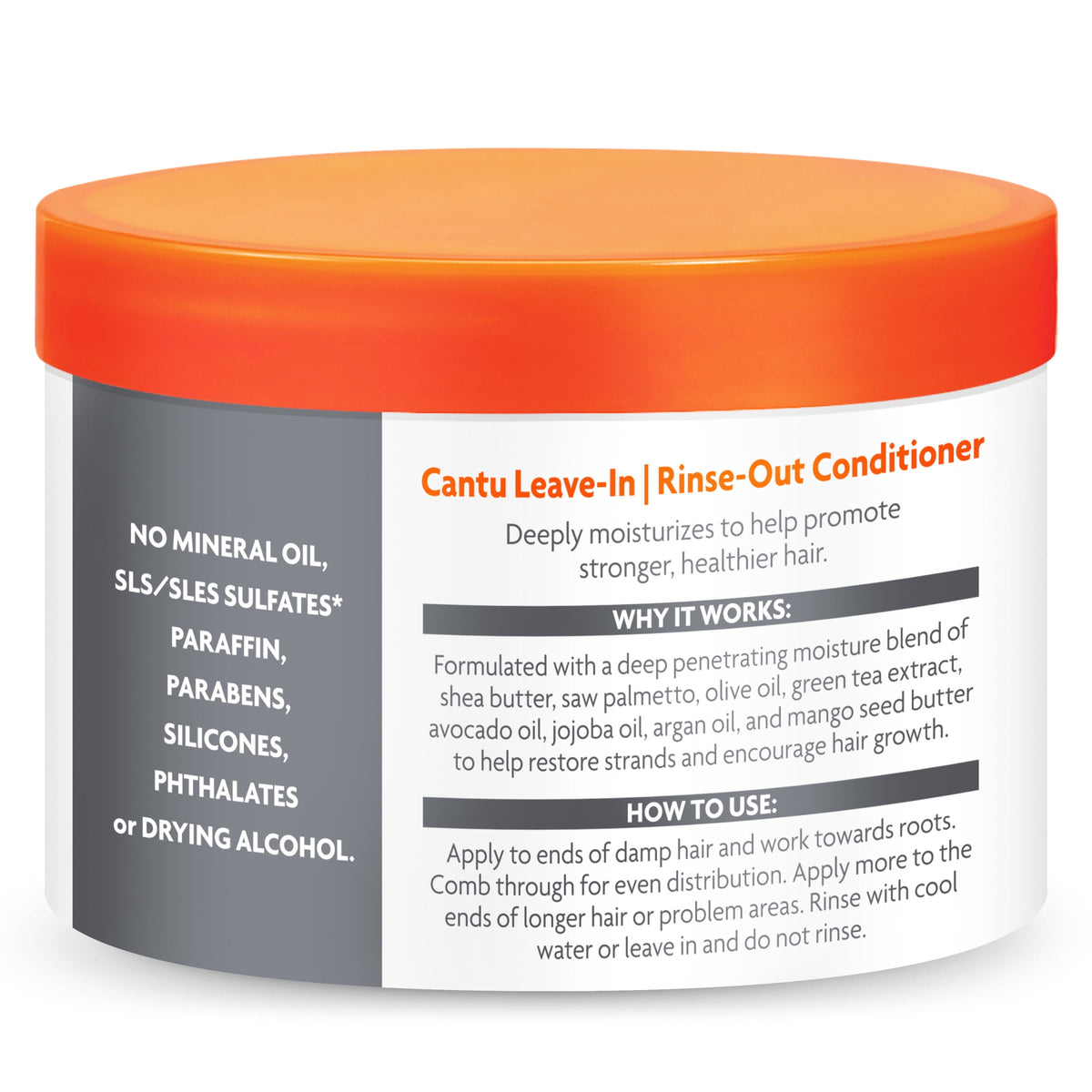 Cantu Men's Leave-In or Rinse-Out Conditioner for Hair and Beard, 13 oz