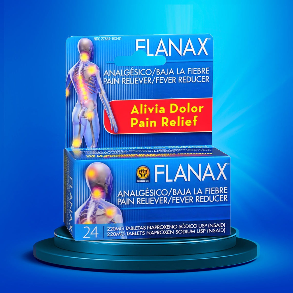 Flanax Pain Reliever/Fever Reducer Tablets, 24 Tablets