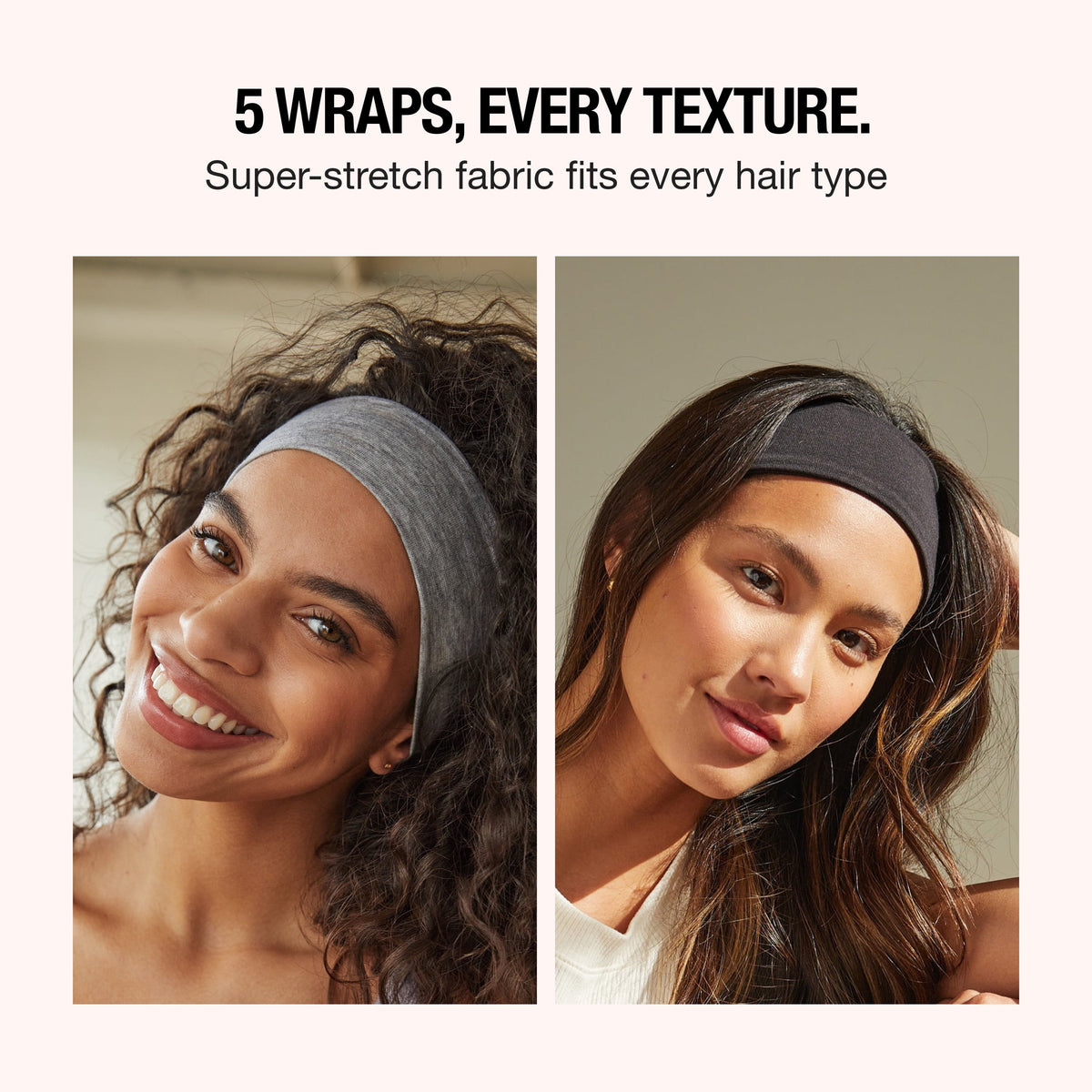 Scunci Classic Knit Headwrap Fabric Headband, Multicolor, 5 Count