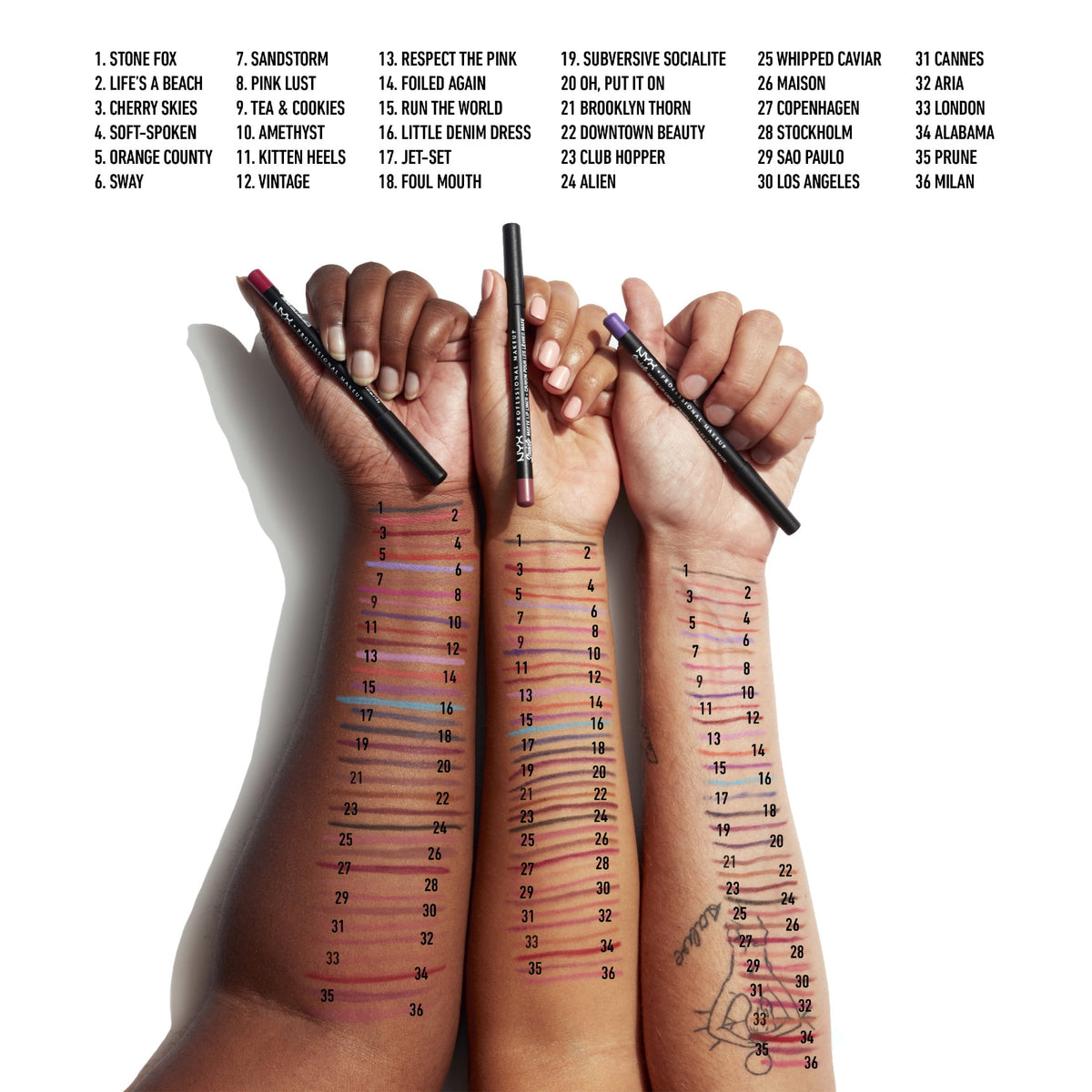 NYX Professional Makeup Suede Matte Lip Liner, velvet smooth matte finish, vegan formula Cannes