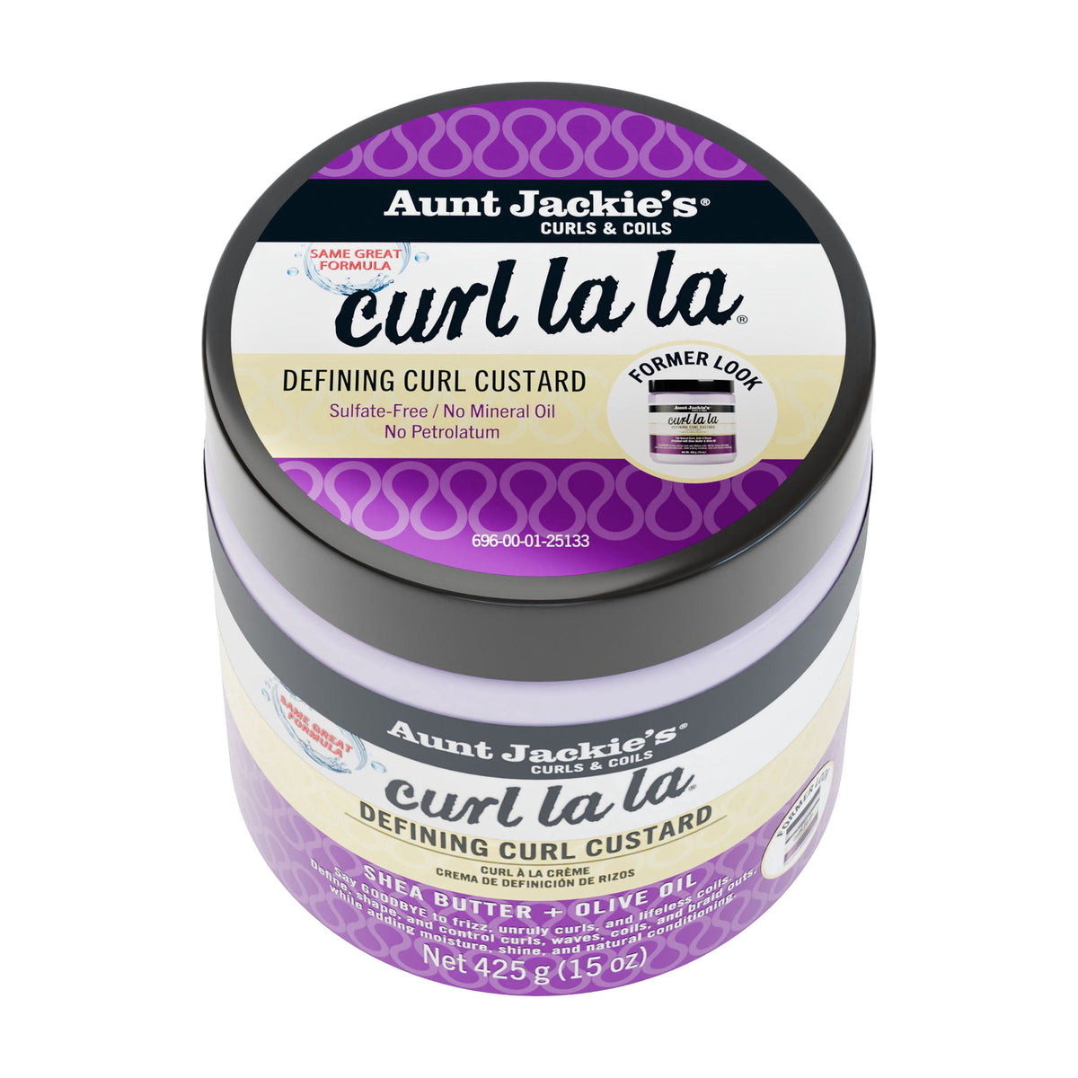 Aunt Jackie's Curl La La Defining Curl Custard Moisturizing Hair Cream, 15 oz
