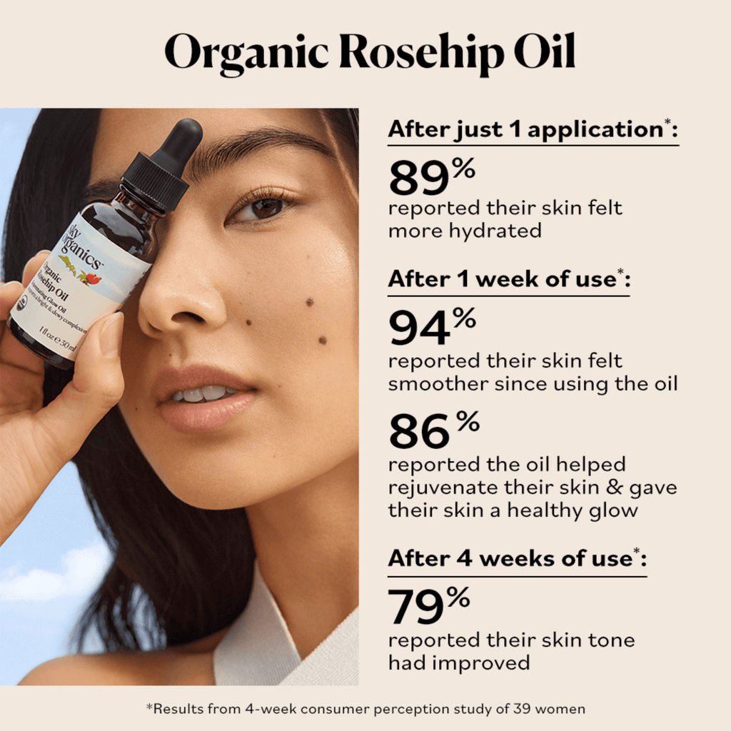 Sky Organics Organic Rosehip Oil, Rejuvenates and Brightens Face, 1 fl oz