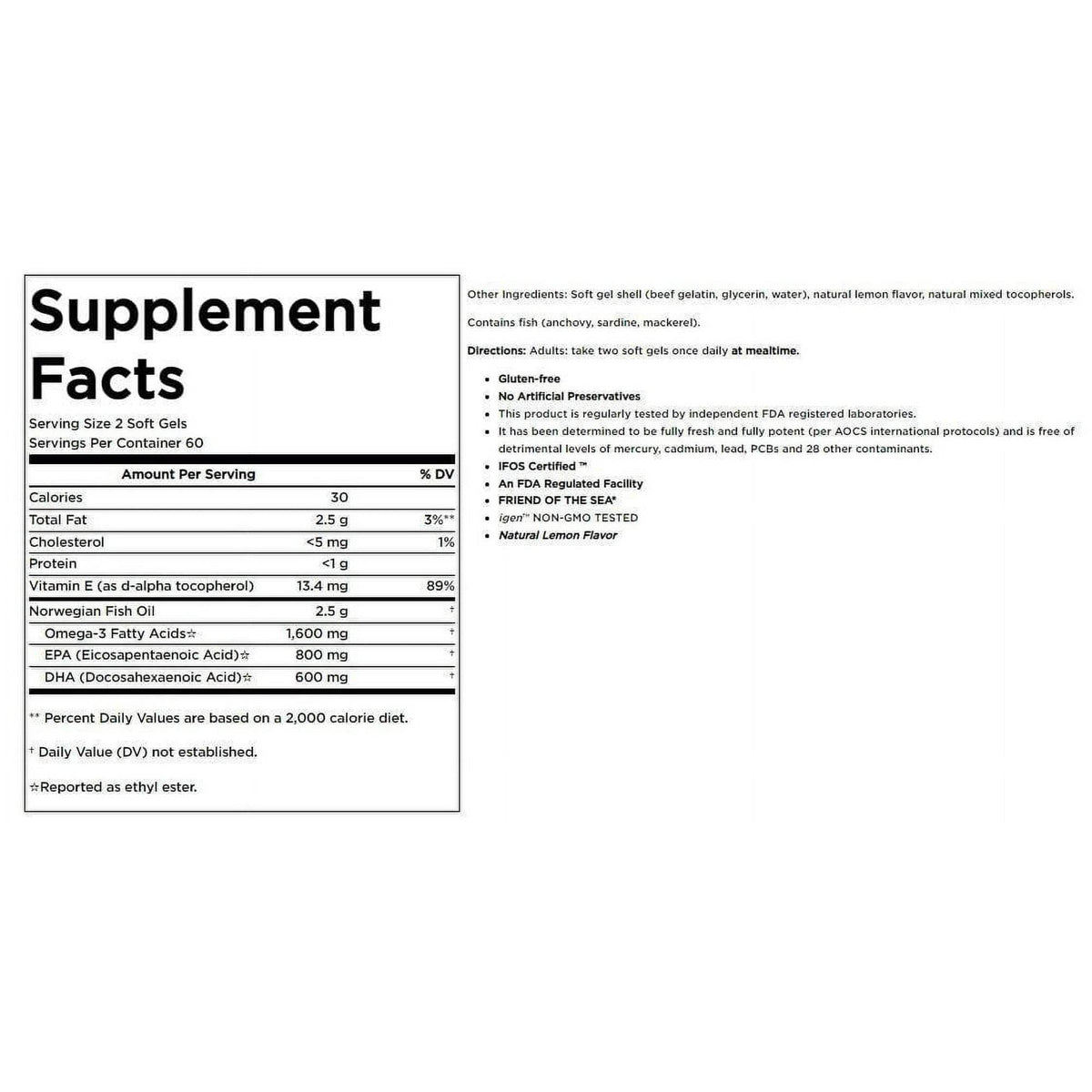 Carlson Labs Wild Caught, Elite Omega-3 Gems, Softgels, 90 ea + 30 ea - OTC Shoppe Express