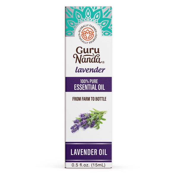 GuruNanda Pure & Natural Lavender Essential Oil, Aromatherapy & Diffuser, 15 mL