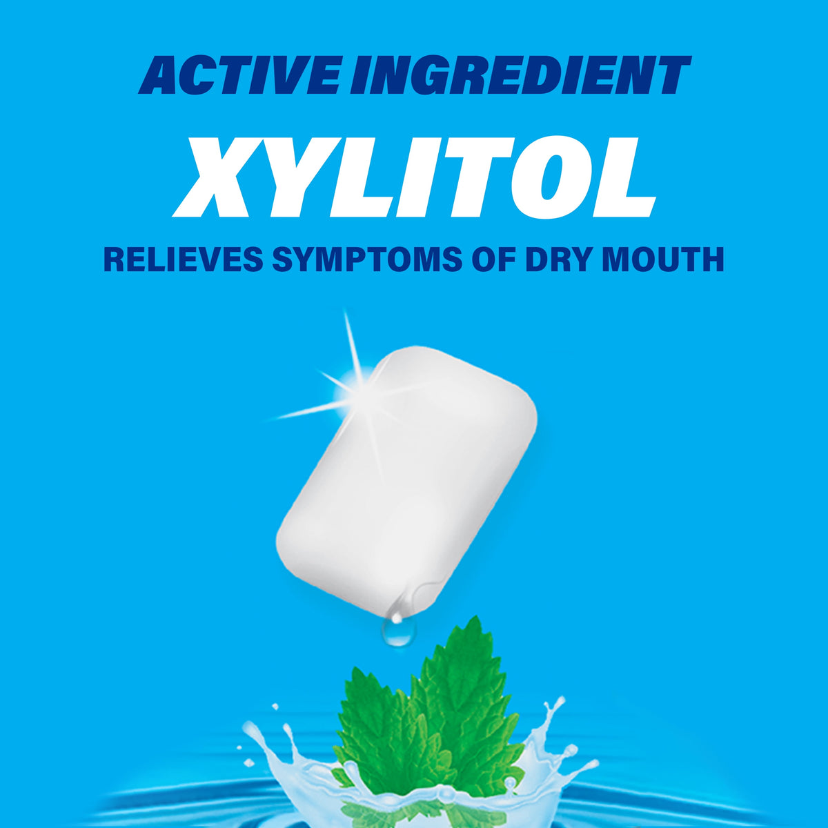ACT Dry Mouth Moisturizing Gum With Xylitol, Soothing Mint, 20 ct.