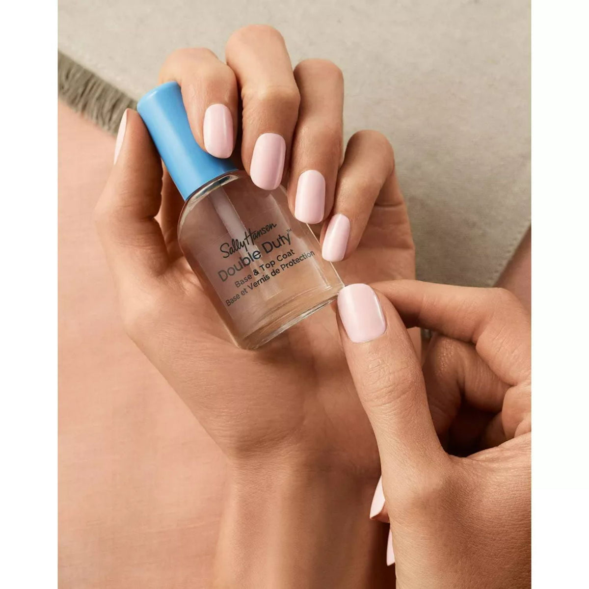 Sally Hansen Double Duty Nail Polish Base & Top Coat, Strengthening Formula, 0.45 fl oz