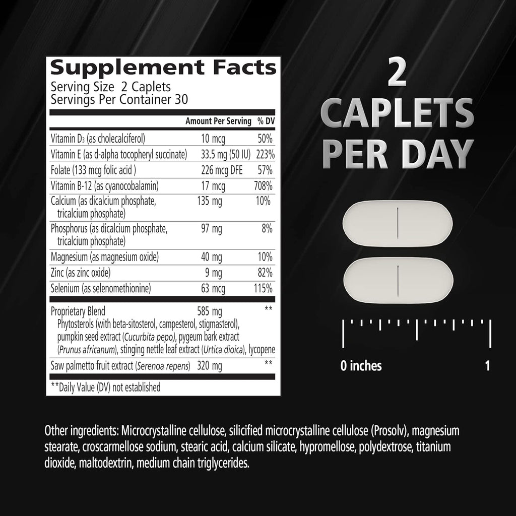 Urinozinc Plus Prostate Supplement with Beta Sitosterol & Saw Palmetto Reduce Frequent Urination, 60 Count