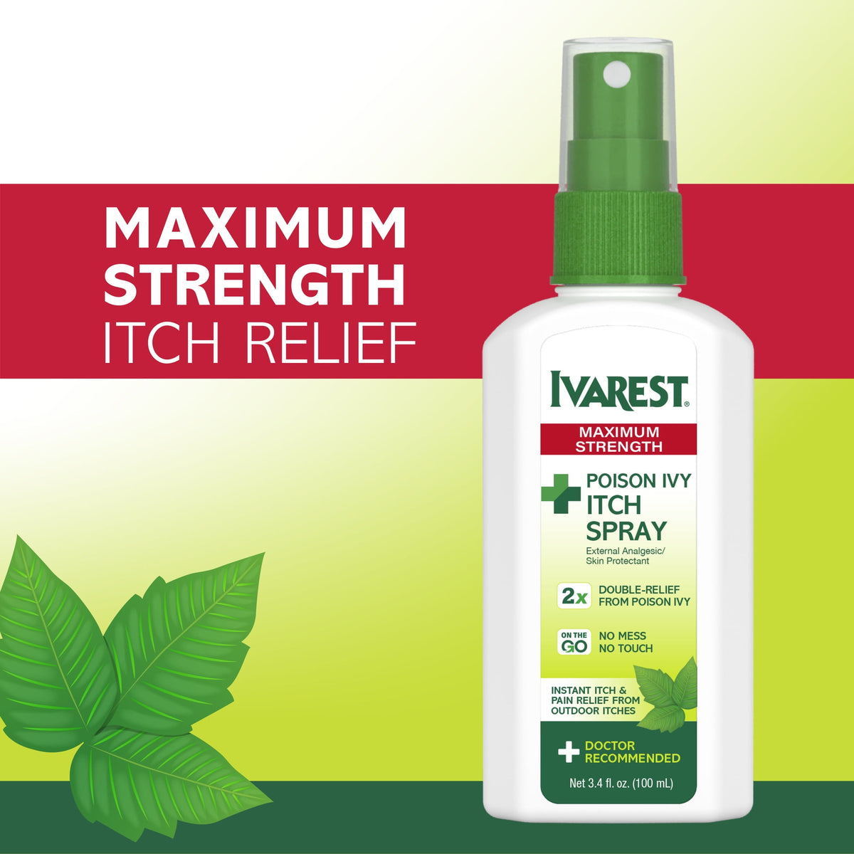 Ivarest Poison Ivy Itch Spray, Maximum Strength Relief, 3.4 oz, Unscented