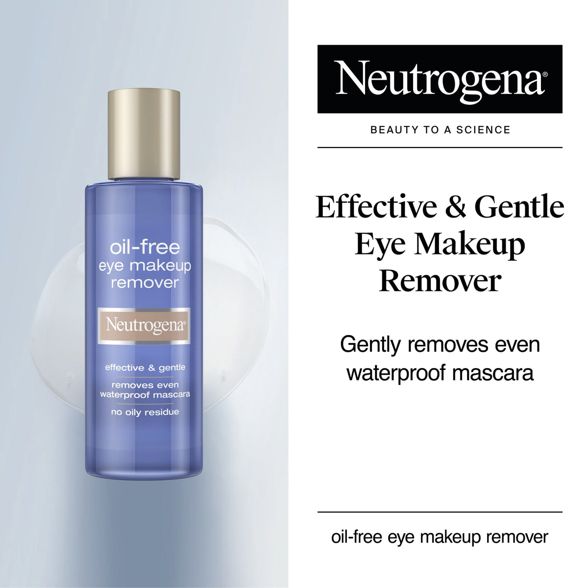 Neutrogena Gentle Oil-Free Eye Makeup Remover & Makeup Removing Face Cleanser, 8.0 fl oz