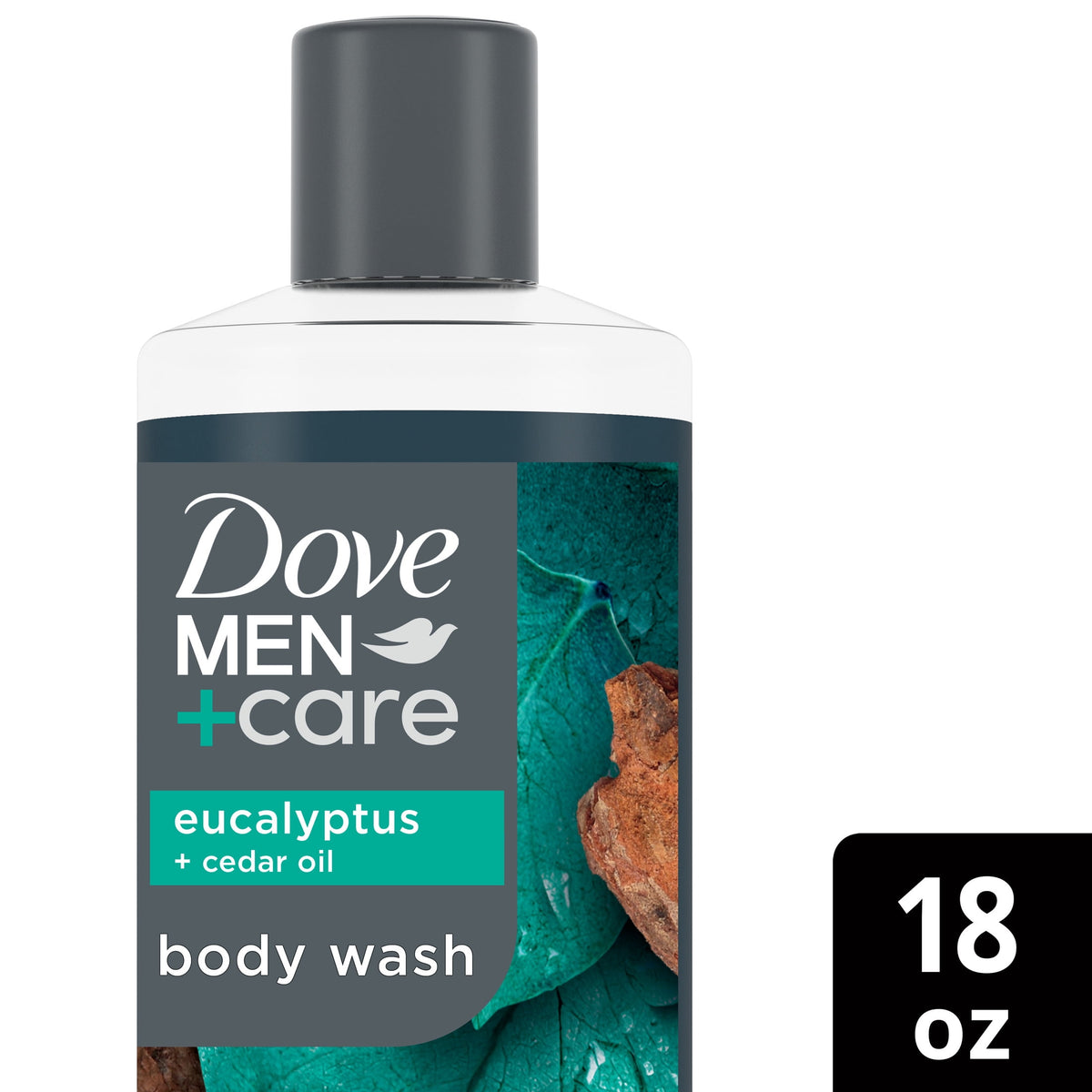 Dove Men+Care Body Wash To Rebuild Skin In The Shower Eucalyptus + Cedar Oil With Plant-Based Cleansers And Moisturizers ,18 oz