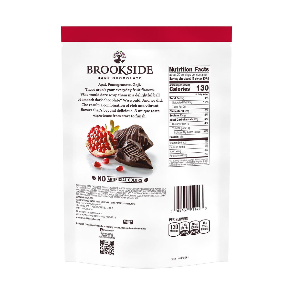 Brookside Dark Chocolate and Pomegranate Flavored Snacking Chocolate, Bag 21 oz