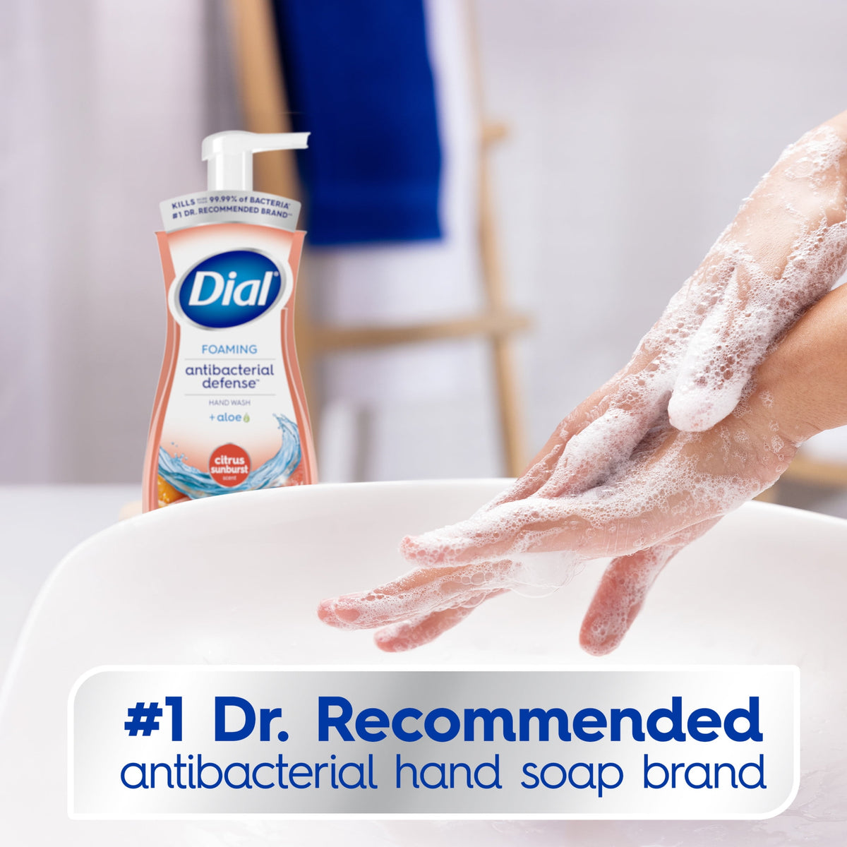 Dial Antibacterial Defense Citrus Sunburst Scent Foaming Hand Soap, 7.5 fl oz