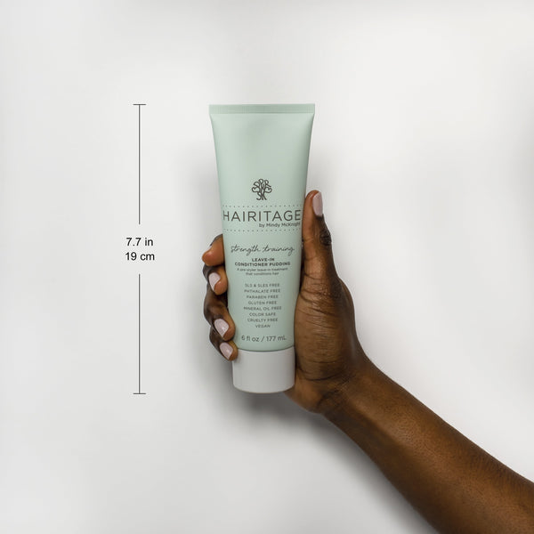 Hairitage Strength Training Thickening Leave-in Conditioner with Coconut oil for Curly Hair, 6 fl oz