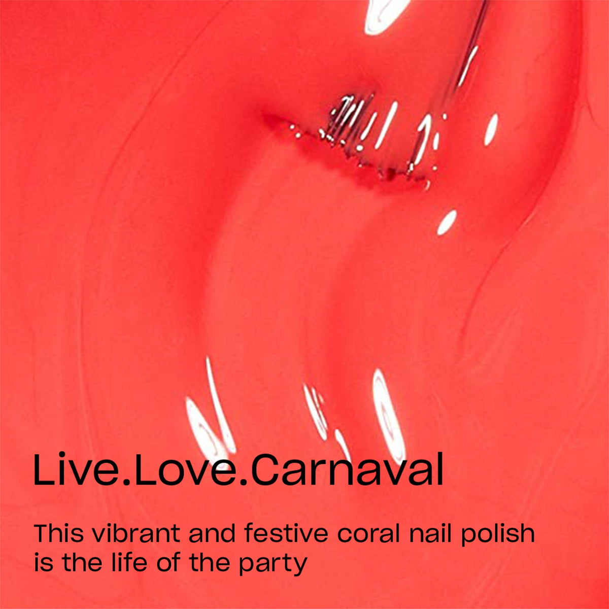 OPI Nail Lacquer, Live Love Carnaval, Vibrant Coral Nail Polish, 0.5 fl oz