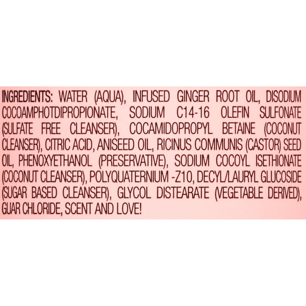 Camille Rose Sweet Ginger Cleanse & Refresh All Ages Cleansing Rinse with Ginger Root & Aniseed Oil, 12oz