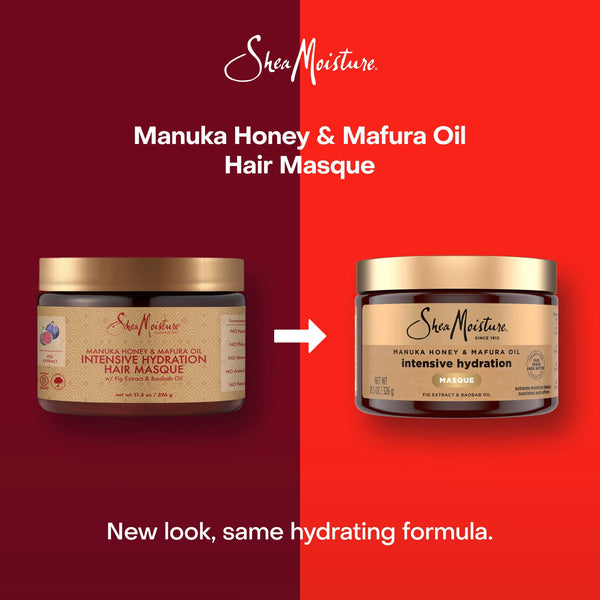 SheaMoisture Intensive Hydration Hair Masque for Dry Hair Damaged Hair Manuka Honey & Mafura Oil Deep Conditioning Treatment, 11.5 oz