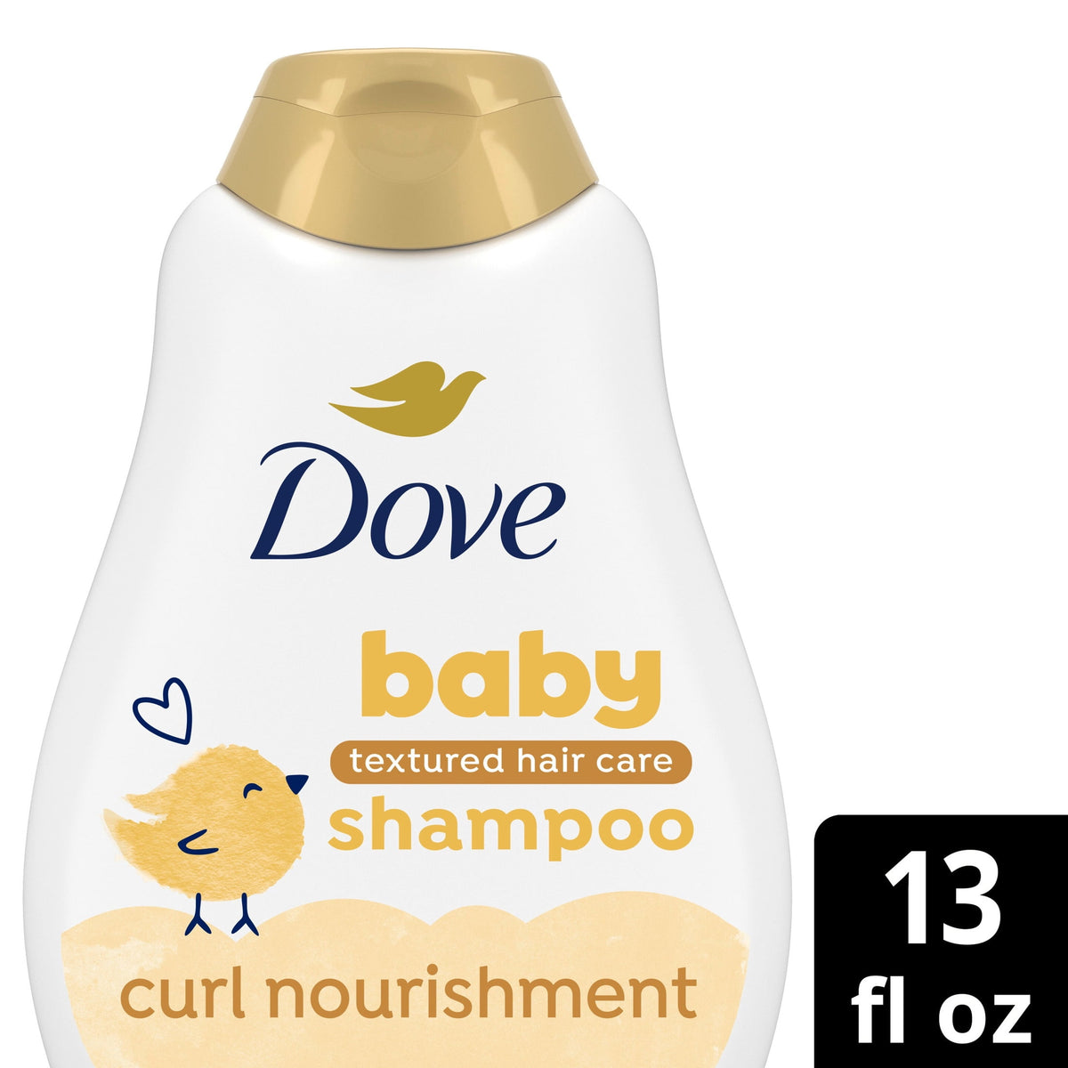 Baby Dove Textured Hair Care Baby Shampoo for Baby's Curly Hair Curl Nourishment Tear-Free and Hydrating ,13 fl oz