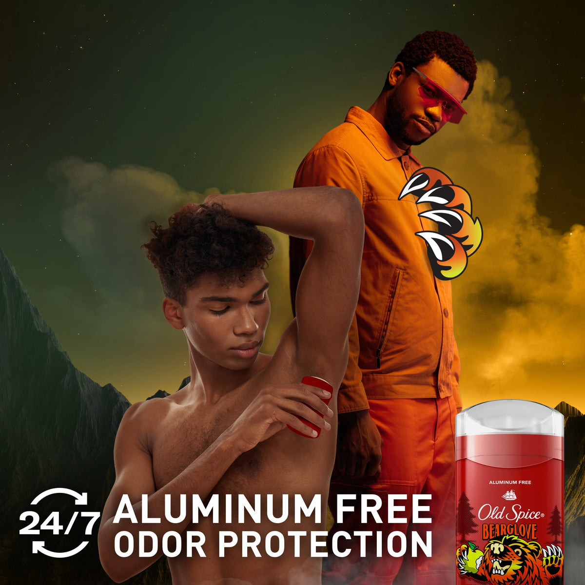 Old Spice Aluminum Free Men's Deodorant, Invisible Solid Stick, Bearglove, 3.0 oz