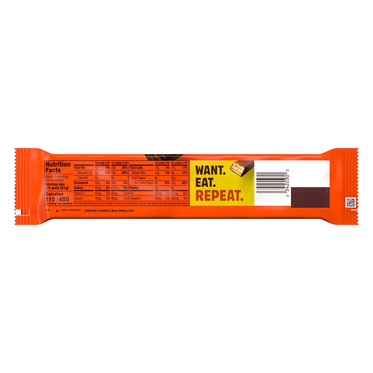 Reese's Sticks Chocolate and Peanut Butter Creme Wafer King Size Candy, Bar 3 oz