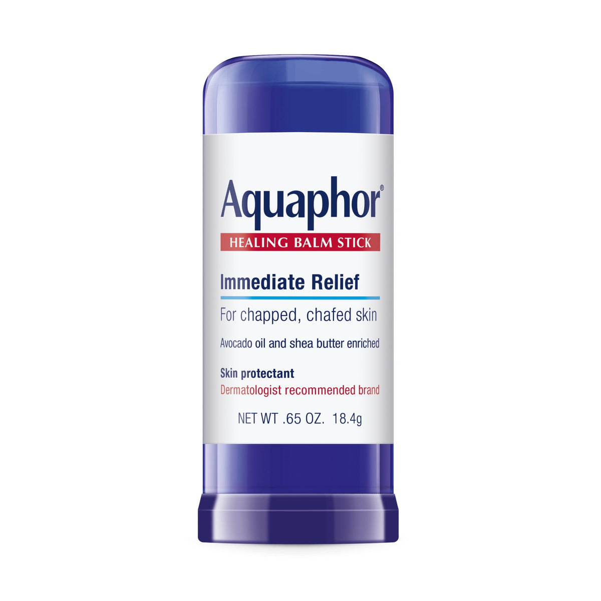 Aquaphor Healing Balm Stick for Chapped, Chafed Skin with Avocado Oil and Shea Butter, 0.65 oz