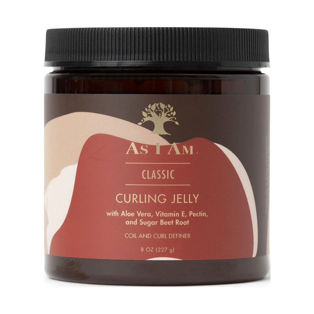 As I Am Coconut Curl Defining Jelly for Frizz Control and Moisture Support Soft Hold 8 oz with Aloe Vera, Vitamin E & Sugar Beet Root