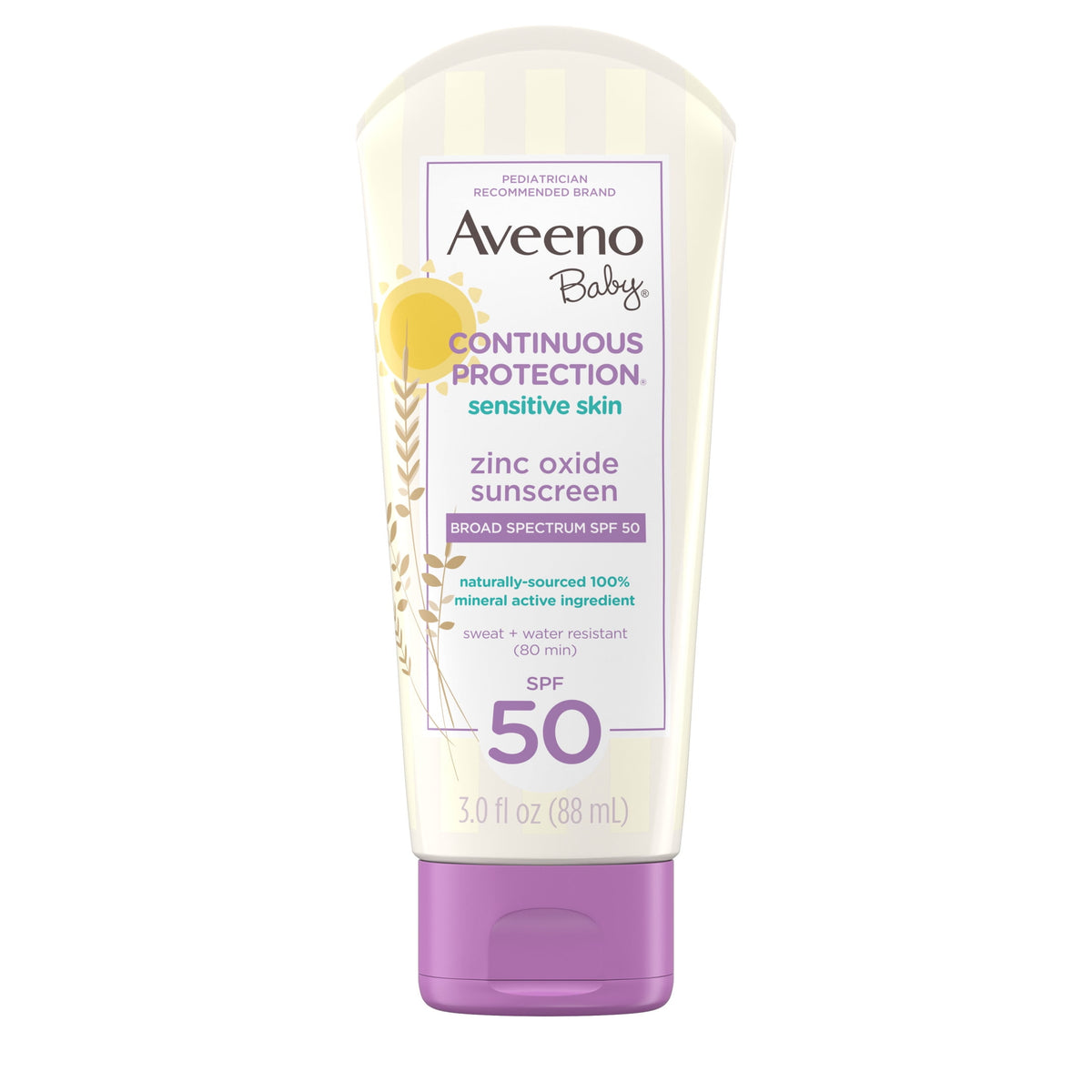 Aveeno Baby Continuous Protection Mineral Baby Sunscreen SPF50 3 Fl oz