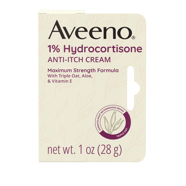 Aveeno Maximum Strength 1% Hydrocortisone Anti-Itch Relief Cream, 1 oz