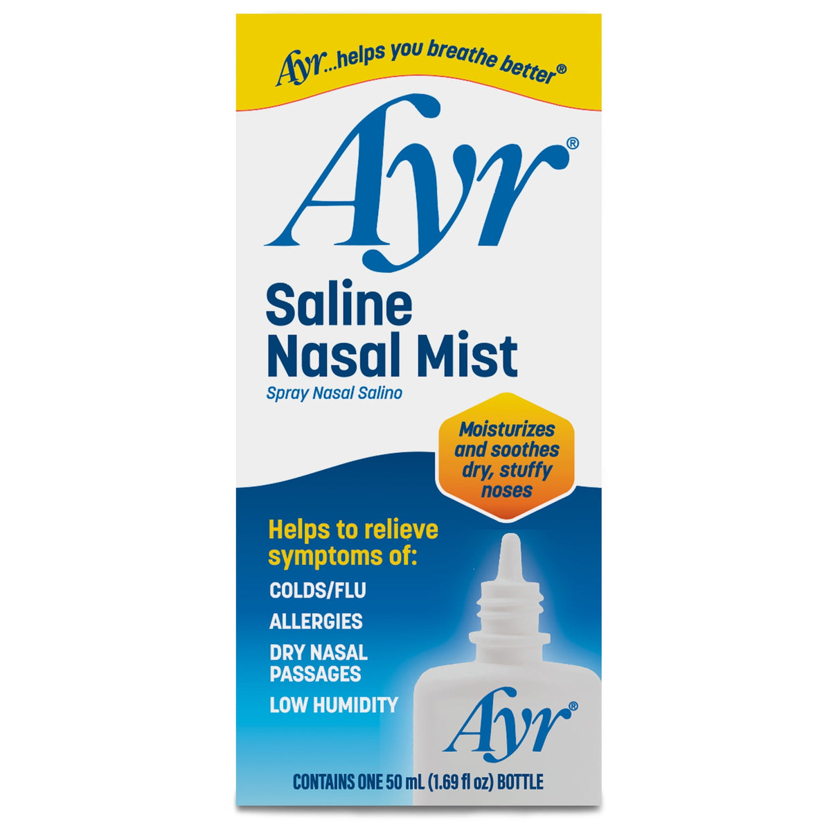 Ayr Saline Nasal Mist, for Daily Saline Nasal Care, 50mL