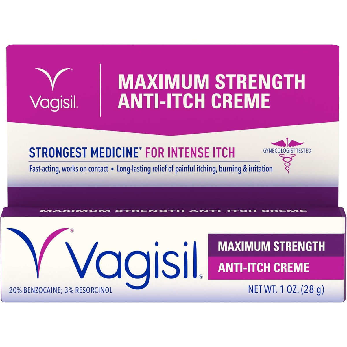 Vagisil Feminine Cream with Benzocaine for Women, 1 oz