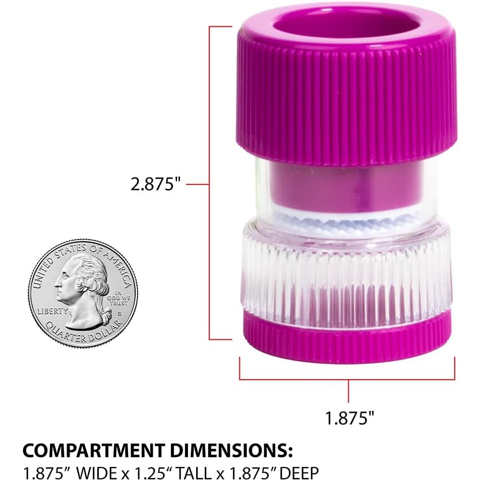 Ezy Dose Pill Crusher, Storage Compartment, Drinking Cup, Color May Vary