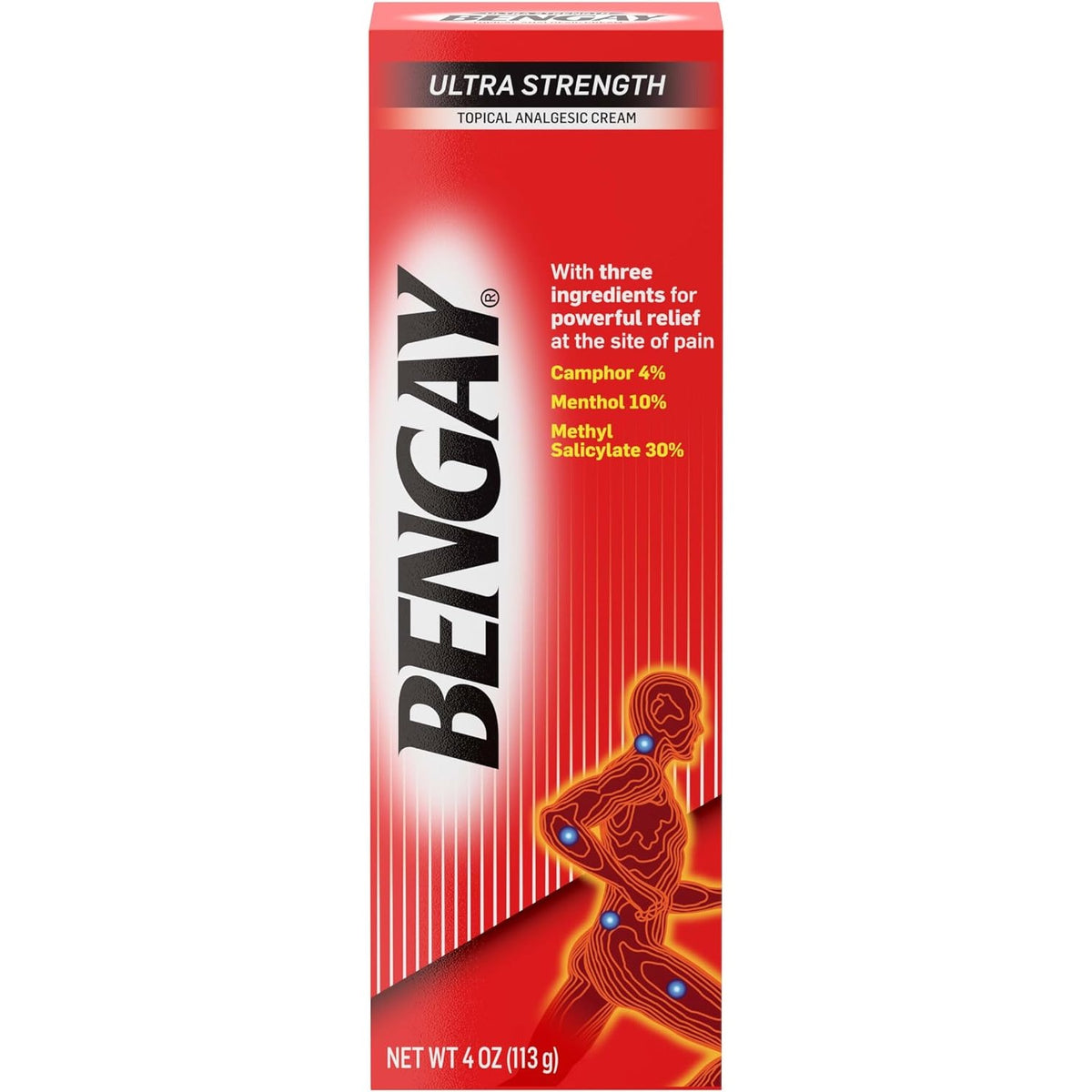 Bengay Ultra Strength Cream, Camphor Menthol & Methyl Salicylate, 4 oz