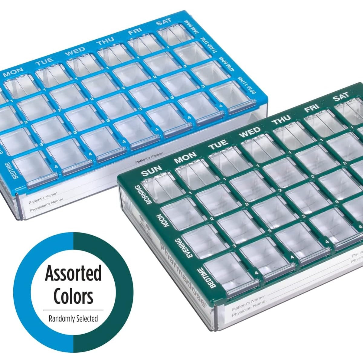 Ezy Dose Pharmadose Weekly 7-Day, 4x/Day Pill Organizer, Small
