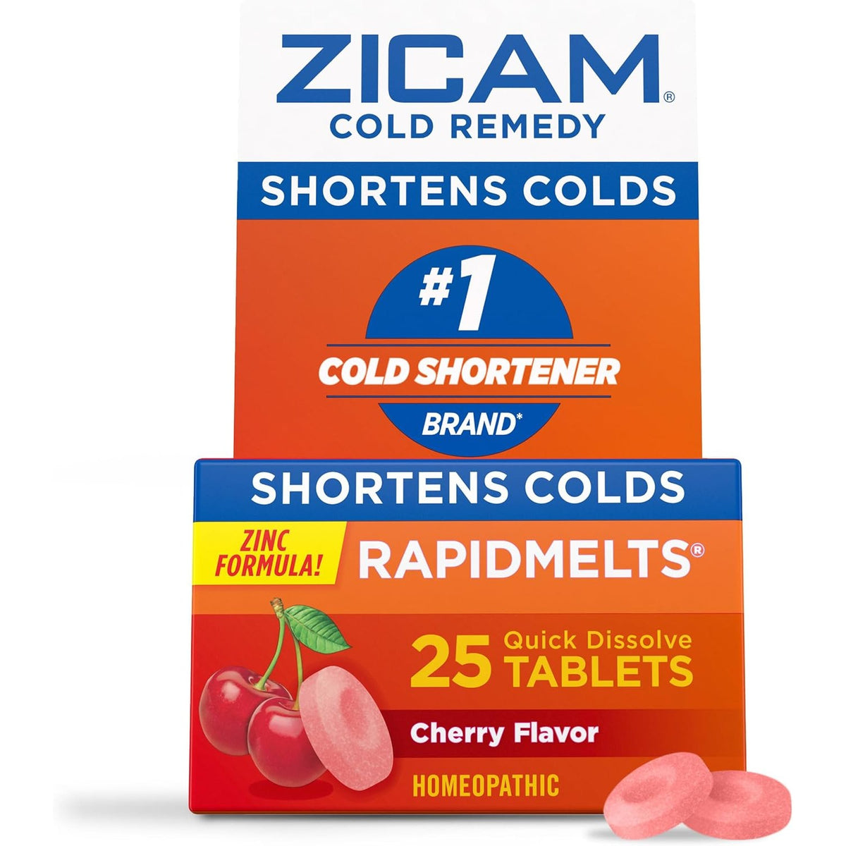 Zicam Cold Remedy RapidMelts, Cherry Flavor, 25 Count