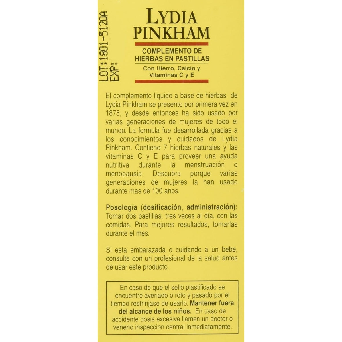 Lydia Pinkham Tablets for Menstruation and Menopause Support, 72 Count